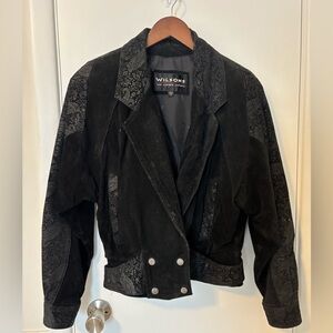 Wilsons Leather paisley suede jacket